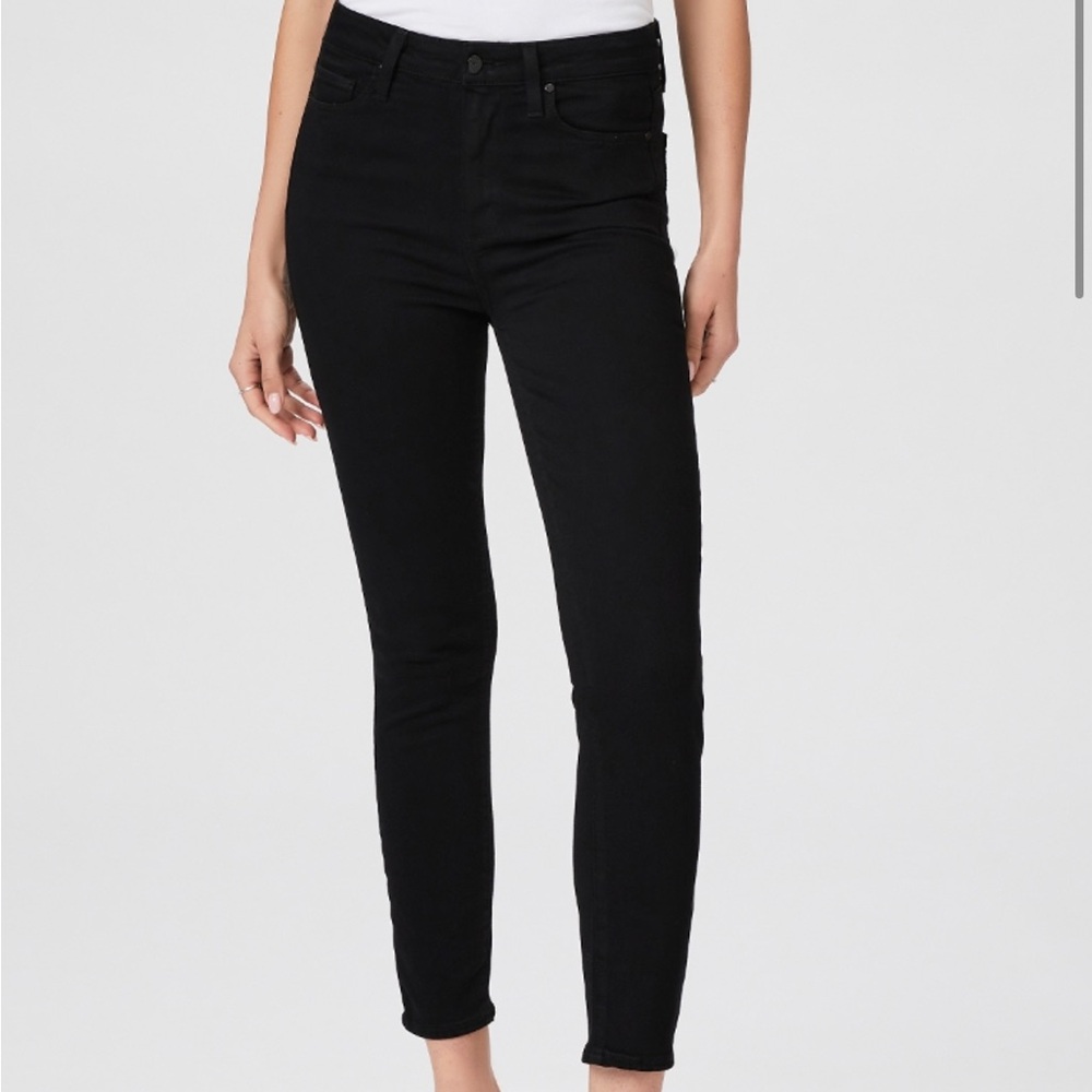 Paige Margot crop jeans in black. Size 24